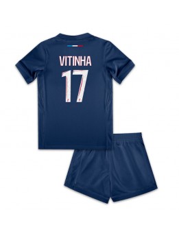 Paris Saint-Germain Vitinha #17 Dječji Domaci Dres kompleti 2024-25 Kratak Rukavima (+ kratke hlače)